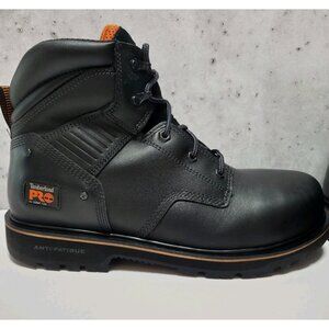 Timberland PRO Work Boots Sz 12 Ballast 6" Comp Toe Black Full Grain Leather
